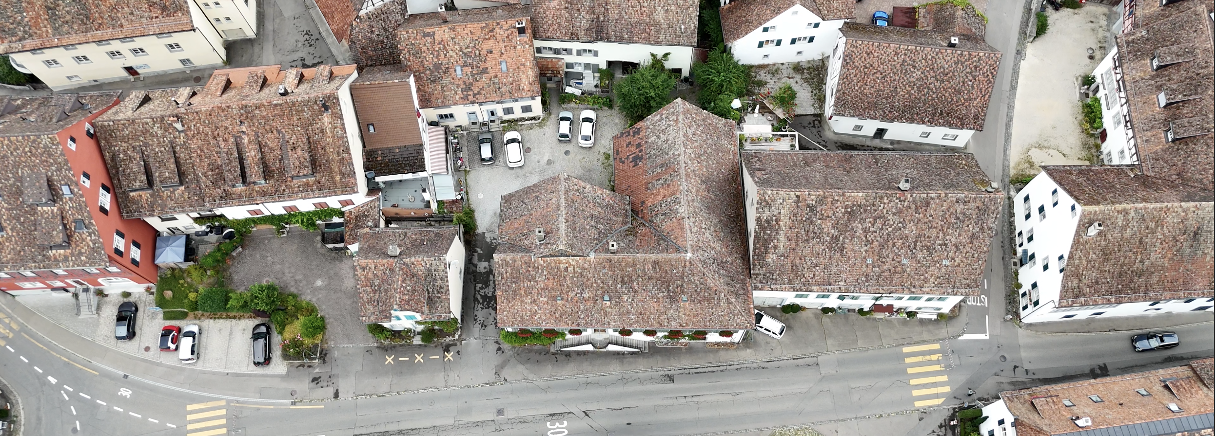 Kulturzentrum Sternen von Oben. Drohnenaufnahme von Lucky Media